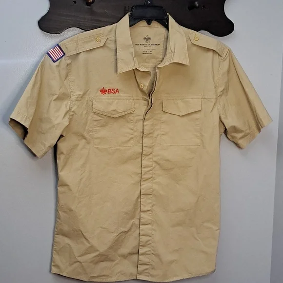 Boy Scouts BSA Uniform Short Sleeve Shirt, Khaki Size XLarge - Picture 2 of 8